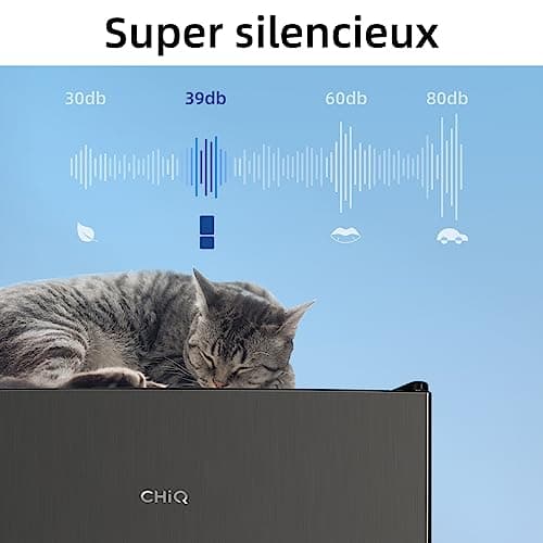 CHIQ Réfrigérateur congélateur bas FBM157L42 157L (109+48), Largeur 47cm, Low frost, 39 db, Portes réversibles, 12 ans de garantie sur le compresseur