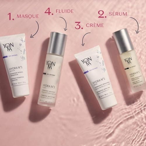 Hydra N°1 Fluide Yonka 50ml - Hydratant Matifiant Peau Normale à Grasse Déshydratée - Hydratation Profonde Longue Durée sans Brillance - Effet Mat