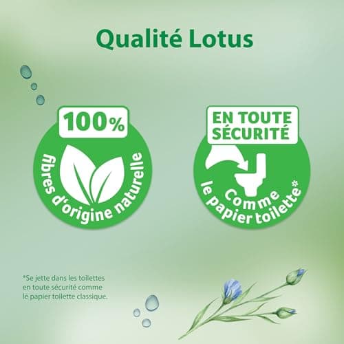 Lotus Papier Toilette Humide Sensitive - Sans colorant, ni parfum - Fibres FSC 100 % d’origine naturelle - 294 feuilles 42 unités (Lot de 7)