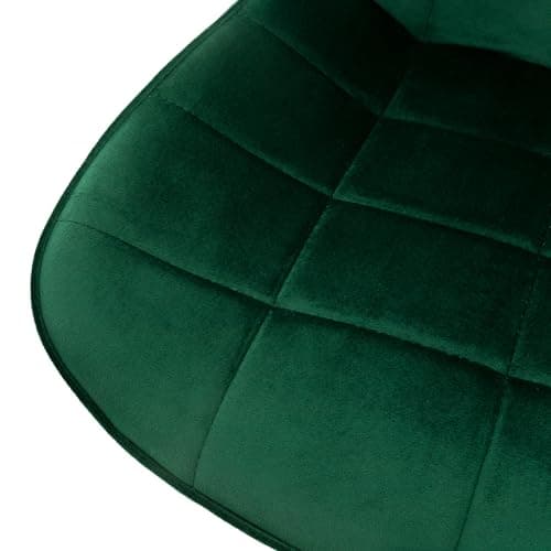 ML-Design Chaise de Bureau, Vert, en Velours, Réglable en Hauteur, Assise Rembourrée avec Piètement Métallique, Dossier Ergonomique, Fauteuil Pivotante sur 5 roulettes Doubles, Tabouret Home Office