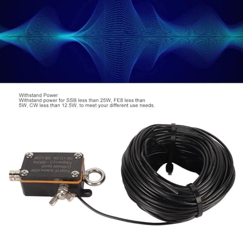 Antenne Portable à Ondes Courtes, Antenne Radio Alimentée par extrémité de Poche 1-30 MHz, Antenne à Ondes Courtes FE8 CW SSB 1:49 Balun, Améliore la Réception du Signal pour