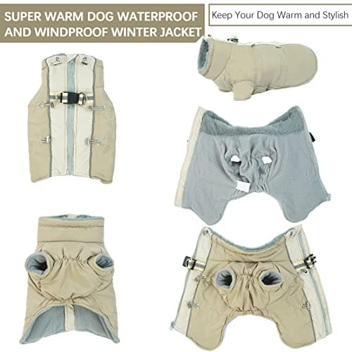 Manteau Chien Imperméable, Manteau pour Chien, Manteau Chien avec Fermeture à Glissière, Manteau Chien Hiver, Manteaux d'hiver pour Chiens, Pull pour ChienPour Chiens de Petite, Moyenne et Grande L