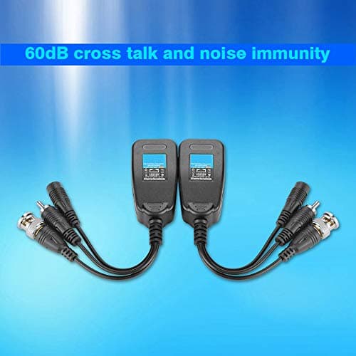 Sonew 2pcsVedio Balun Réseau émetteur HD CVI TVI AHD Puissance Passive Vidéo Audio Balun Émetteur-Récepteur Installation Facile
