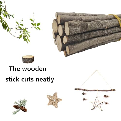 ZAHD 14 Pièces Branches de Bois Flotté Naturel Bâtons Rustique Pièces Artisanat Bois Bricolage Bâtonnet Rond en Bois pour Loisir Flotté Bois Morceaux Pour Bricolage Artisanat Accessoires Photo Projets