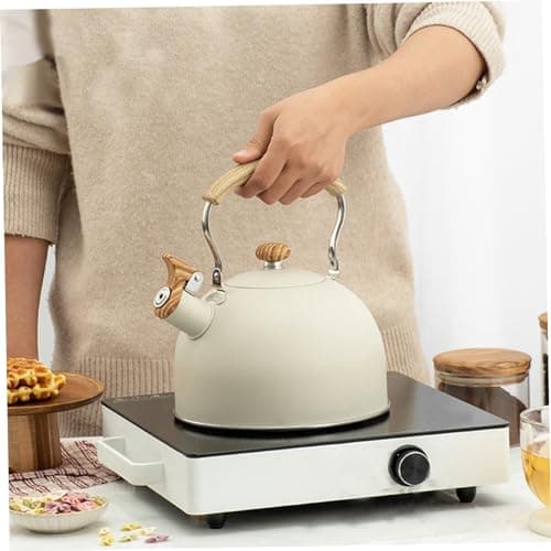 Peosaard Thé à thé sifflant pour cuisinière, sifflet à thé Bouilloire 2.1qt Induction bouilloires