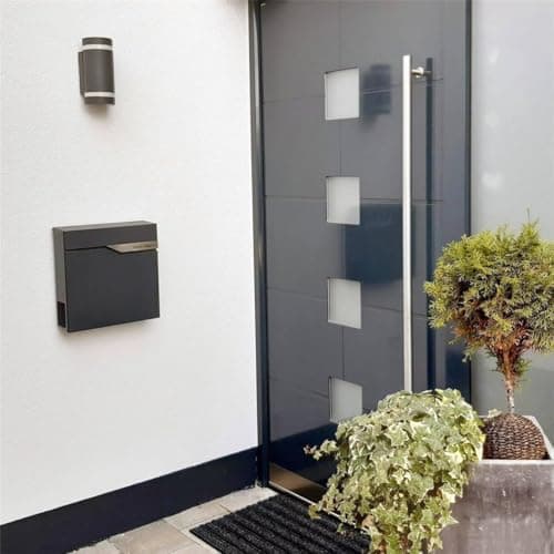Metzler Boîte aux Lettres Anthracite Plaque de Nom remplaçable | Ebenhard