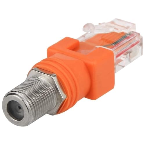 ISTOVO Adaptateur Coaxial Vers Ethernet, Lot de 4 Convertisseurs Coaxial RF F Vers RJ45 Mâle pour Testeur de Ligne