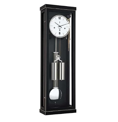 RELOJESDECO Horloge murale, horloge murale, horloge avec carillon, Hermle Régulateur noir avec mouvement 4/4 Westminster de 8 jours