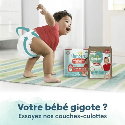 Pampers Harmonie, Taille 1, 180 Couches, 2-5kg, Protection Douce pour la Peau, Ingrédients d’origine végétale en contact avec la peau de bébé, Avec un Emballage Recyclable en Papier, Pack 1 Mois