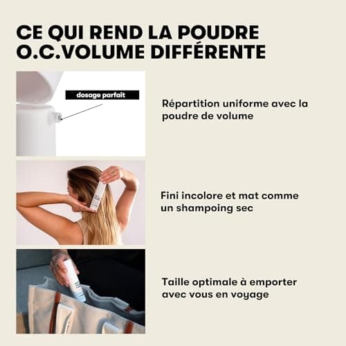 O.C. HAIRCARE Poudre coiffante - Poudre pour cheveux fins & délicats - avec EFFET MATTE - Poudre coiffante pour une stabilité maximale - recommandée par les plus grands salons