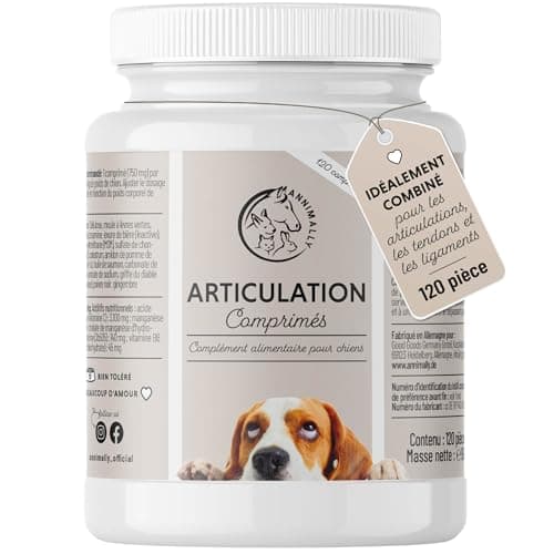 Complément Articulation pour Chien - Anti arthrose Chien Senior - avec glucosamine chondroïtine Chien - 120 comprimés pour Articulation Chien et - Anti inflammatoire Chien