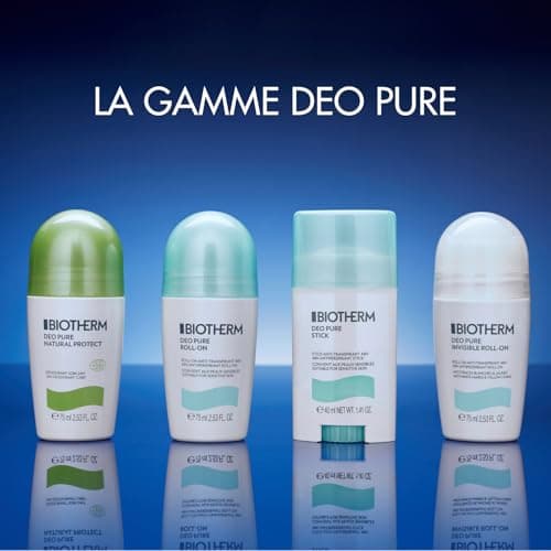 BIOTHERM - Deo Pure Déodorant - Anti-Transpirant - Efficacité Longue Durée - Tous Types de Peaux - Convient Aux Peaux Sensibles