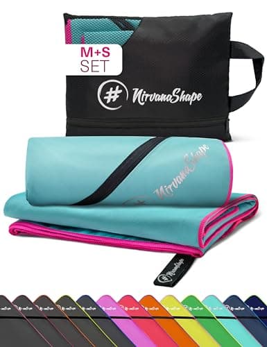 NirvanaShape Serviettes Microfibre | absorbantes, légères, à séchage Rapide | draps de Bain, Serviettes de Voyage, Serviettes de Sport | Idéales pour Les Voyages, Le Sport, Le Yoga, Le Sauna