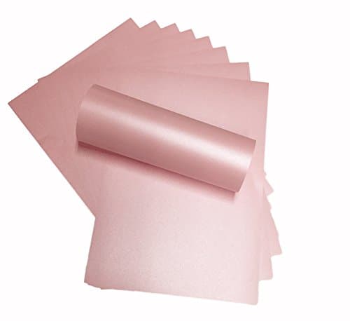 Syntego Lot de 10 pétales de papier nacré brillant A4 double face 120 g/m2 pour imprimantes laser et jet d'encre (rose, lot de 10)