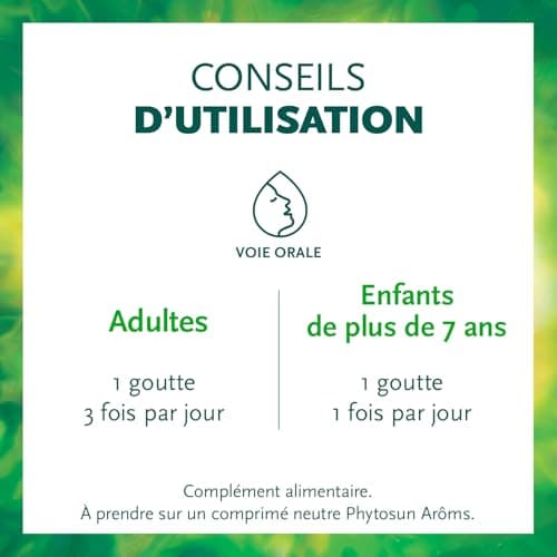 PHYTOSUN AROMS - Huile Essentielle Ravintsara Bio - 100% pure et naturelle - Votre Alliée pour l'Hiver - 5ml