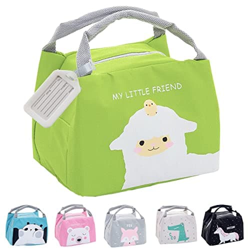 Hillylolly Sac Isotherme Repas Enfant Fille, Sac à Lunch Isolé, Panier Repas Enfant, Mini Sac Isotherme Repas Enfant, Sac Lunch Femme Multipurpose, pour le Transport de Nourriture (Mouton)