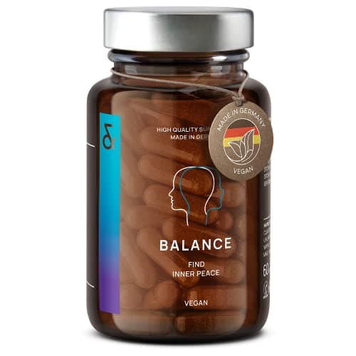 N°5 BALANCE - Diminue Stress et Anxiété - Ashwagandha, Safran, Rhodiola, Magnésium, Vitamine B5 - Anti Stress Naturel - 60 Gélules - 30 jours de Relaxation