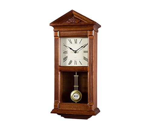 Horloge murale pendule 49 cm, horloge pendule, horloge de carillon avant les cloches, fabriquée en bois. Disponible en num. Romains