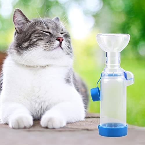 Xunboo Entretoise d'inhalateur de Chambre pour Animaux de Compagnie pour Chat ou Chien avec indicateur de Respiration Exclusif (Masque pour Chat)