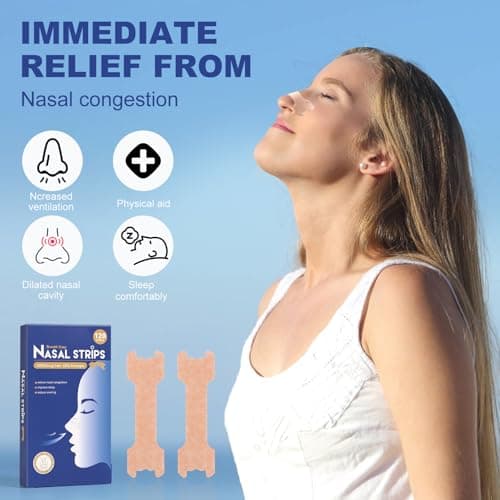 LUOJINYI 120 Pieces Nasal Strips, bandelettes nasales, dilatateur nasal, Nose Strips,anti ronflement Nasal Strips, bandelette nasale for Better and Effective Sleep, Helps Reduce Snoring(66 x 19 mm)