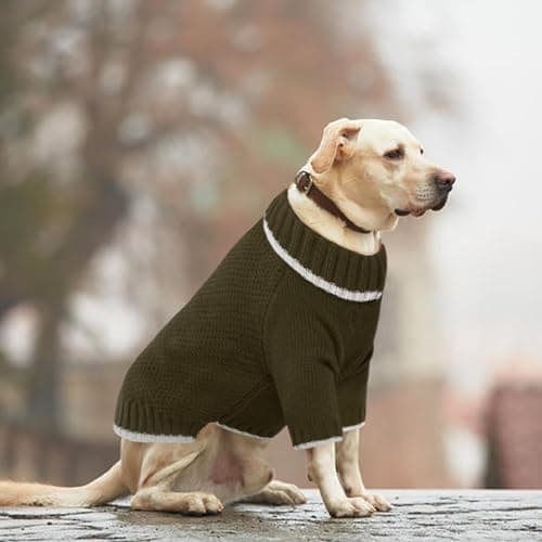 Hjyokuso Pull Chien, Pull pour Chien Petite Taille Moyenne Grande Taille, Pull-Overs pour Chiens Chaud d'hiver, Pull pour Chat à Col Roulé, Vetement Chien, Pull Noel Chien, Manteau pour Chien - L