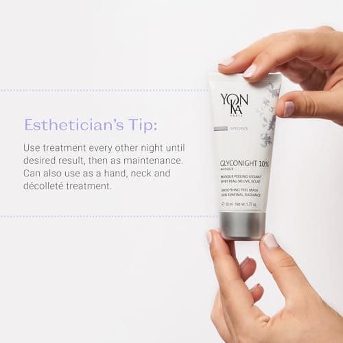 Yon-Ka Glyconight 10% Masque – Masque Peeling de Nuit à l’Acide Glycolique – Anti-Âge, Éclat et Renouvellement Cutané – Formule Clean & Vegan – 50 ml