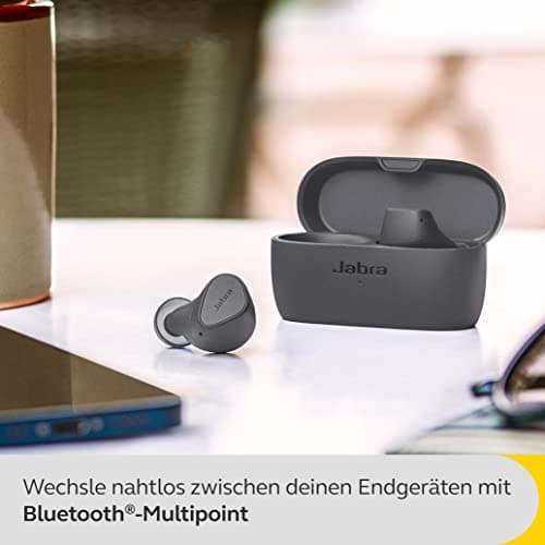 Jabra Elite 4 - Écouteurs sans Fil Bluetooth à réduction de Bruit Active - Discrets et Confortables, Lecture Tap Spotify, Google Fast Pair, Microsoft Swift Pair et Bluetooth Multipoint - Gris foncé