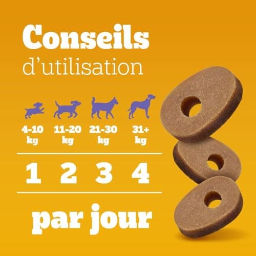 Pedigree Multivitamines Digestion Compléments Alimentaires pour Chiens - Friandises avec probiotiques, Sachet de 36x180g, Récompenses Qui aident au Maintien d'une Bonne Digestion, Facile à Manger