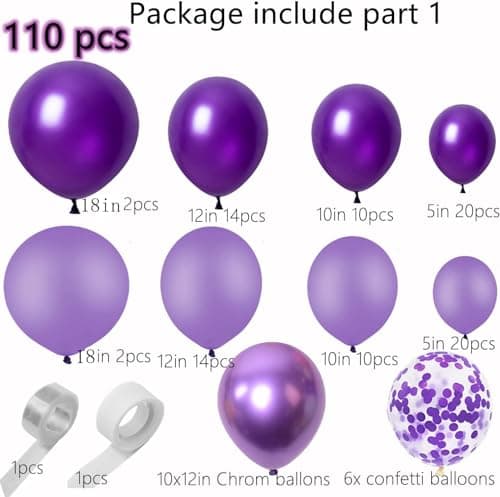 Ballons violet 27 anniversaire Femme, 27 ans Arche Ballon violet, guirlandes ballons 27 anniversaire,violet anniversaire 27 Femmes,27 ans ballon violet Decoration,violet 27 ans anniversaire Femme
