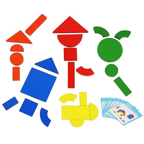 Chevalet magnetique double pliable enfant en bois -Tableau Enfant avec Alphabet magnétique et Chiffres magnétiques et formes magnétiques. chevalet peinture avec rouleau de papier à dessin (Shapes)