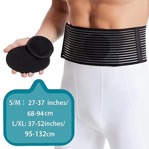 Ceinture pour hernie ombilicale pour homme et femme - Soutien abdominal avec coussinets de compression - Soutien de la taille après chirurgie, post-partum et hernie ombilicale