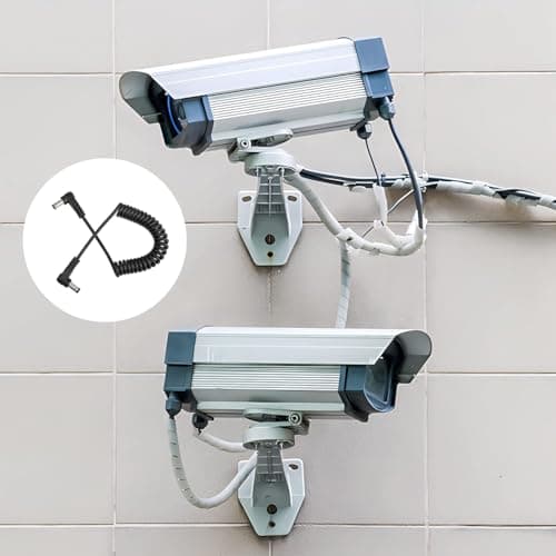 GINTOOYUN DC Power Extension DC 5.5mm x 2.5mm 90 degrés mâle à mâle câble Adaptateur Secteur à Angle Droit dc5525 pour Bande Lihgt, caméra de sécurité CCTV,Moniteur etc(2 PCS)