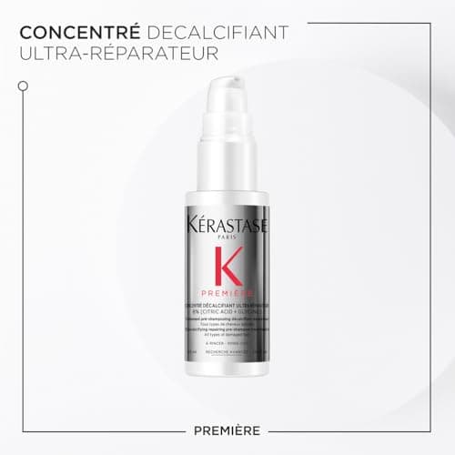 KÉRASTASE Première - Coffret Découverte - Pré-Shampoing Décalcifiant Ultra-Réparateur + Bain Décalcifiant Réparateur + Masque Filler Réparateur - Acide Citrique&Glycine - Cheveux Abîmés, Format Voyage