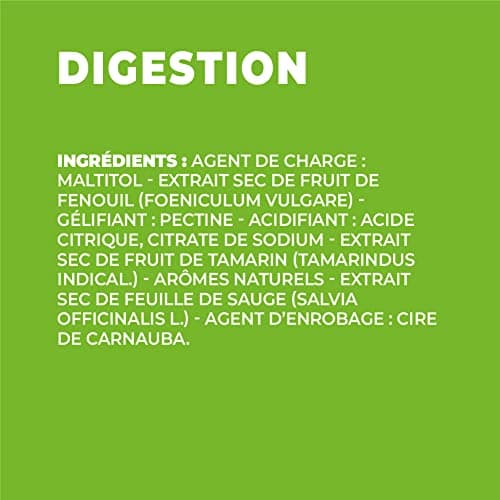 Complément Alimentaire Digestion-Gummies Digestion facilitant la digestion et améliore le transit- Fenouil-60 gommes de fruits- goût Pomme et Citron Sans Sucres-Vegan- ZOHI- Fabriqué en France