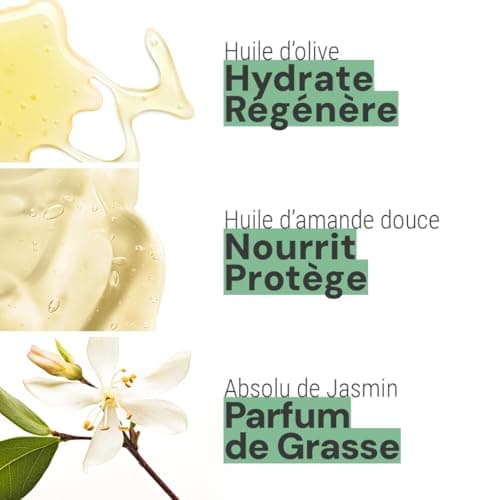 Panier des Sens - Crème Mains pour Peau Sèche Jasmin - Mini Creme Mains Hydratante - A base d'Huile d'Olive et d'Amande - Soin des Mains Fabriqué en France - 96% d'Ingrédients Naturels - 30 ml
