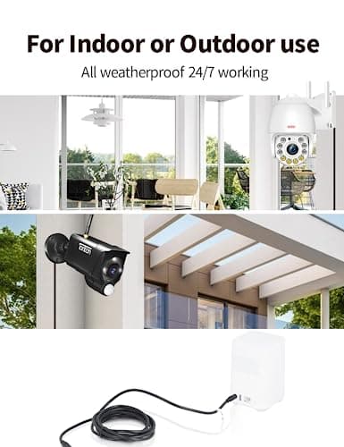 Tonton 2PACK 3M DC Câble d'extension d'alimentation Compatibilité avec Les caméras Reolink RLC-810A; RLC-823A; RLC-510A; RLC-520A; RLC-811A; RLC-820A; RLC-523WA; RLC-510WA; E1 Outdoor (2 Pack)