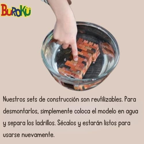 Buroku - Kit de construction romaine 390 pièces | Temple romain réaliste | Briques de pierre | Encourage l'apprentissage STEM et la motricité | Pour enfants et adultes | Colle incluse