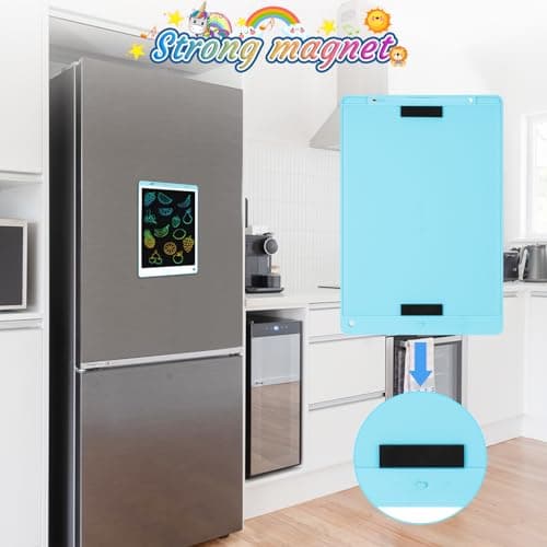 Damcyer Tablette Dessin Enfant, 10.5 Pouces Tablette D'Écriture LCD, Tablette Graphique pour Enfants avec Bouton de Suppression Et Interrupteur de Verrouillage pour Jeux pour 2 3 4 5 6 7 Ans, Bleu