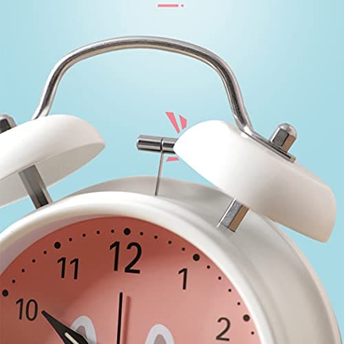 SWHONG Cartoon Cat Ears Design Small LED Digital Loud Alarm Clock with USB Port for Charging Adjustable Volume and Brightness Simple Kid Bedside Clock