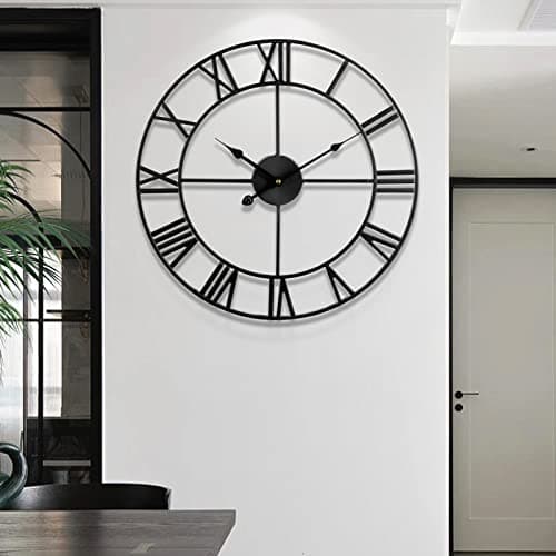 Mee 2ou Horloge Murale Design Moderne et Vintage, Silencieuse sans Tic-Tac, Grande Horloge Murale Géante XXL, Disponible en 40 cm, 47 cm, 60 cm, 80 cm, 100 cm, Idéale pour Le Salon Cuisine Bureau