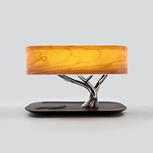 Lampe de Chevet LED Design avec Enceinte & Chargeur Sans fil - Dimmable Tactile