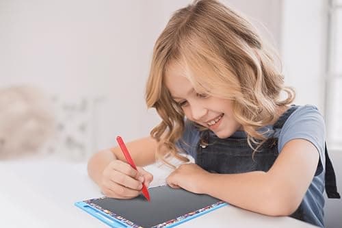 Lexibook, Ardoise Magique La Pat' Patrouille, Jouet Artistique et créatif pour Filles et garçons, Format A4 avec dessins multicolores, Bleu/rouge, CRT10PA