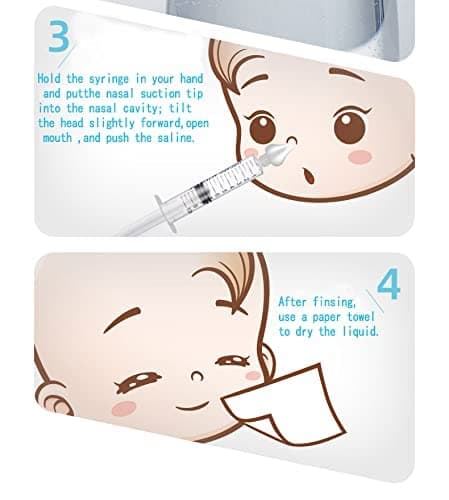 BUGEMO Seringue Nasale Bebe, Mouche Bébé Pour Nettoyer et Soigner La Cavité Nasale Des Enfants, De Haute Qualité, Sûr Et Portable,Réutilisable (2PCS)