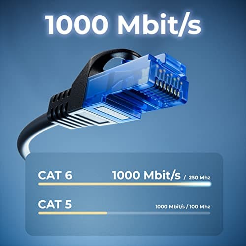 deleyCON 10x 0,5m CAT6 Set de Câbles Réseau - Court 50cm U-UTP RJ45 CAT-6 Câble LAN Câble Patch Ethernet Câble DSL Switch Routeur Modem Répéteur Panneau de Brassage - Noir