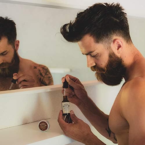 Huile de barbe HAVANNA à l'huile d'argan (30 ml) pour une barbe douce au parfum des Caraïbes, 100% naturelle et végétalienne de Wildwuchs Bartpflege - Cadeau pour hommes barbus