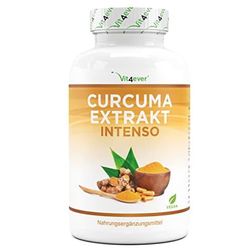 Curcuma - 180 gélules - Premium : avec 98% d'extrait - la teneur en curcumine par portion journalière correspond à 17.150 mg de curcuma - Vegan