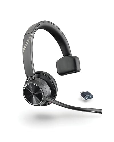 Micro-casque sans fil Poly Voyager 4310 UC (Plantronics), Micro-casque Bluetooth monaural avec microphone antibruit, Connexion à un PC/Mac/Téléphone portable via Bluetooth, Fonctionne avec Teams, Zoom