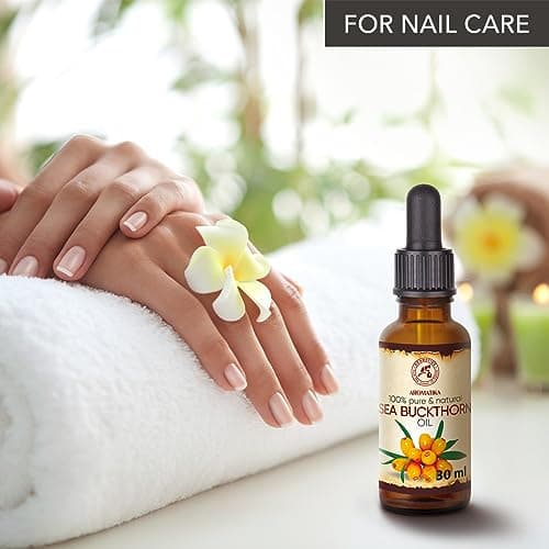 Huile Argousier 30ml avec Compte-Gouttes - Hippophae Rhamnoides Oil - Pure & Naturelle - Sea Buckthorn Oil - Soins du Corps & Visage - Cheveux - Huiles pour Beauté et Santé
