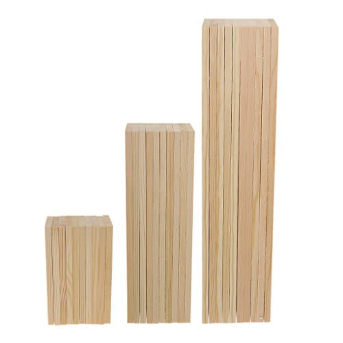 MagiDeal 10x Planhes De Bois Morceau Brun Accessoire Décoration Fête Loisirs Créatifs Pièce DIY Haute Qualité - 10cm
