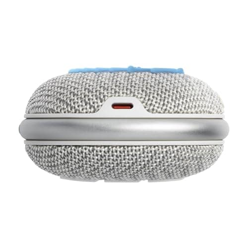JBL Clip 4 ECO, Enceinte Bluetooth portable, étanche à l'eau et à la poussière, Mousqueton intégré, Autonomie 10h, Blanche